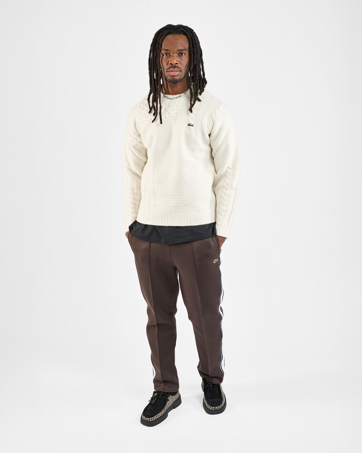 Lacoste Patchwork Effect Wool Sweater | AH5201-XFJ | AFEW STORE